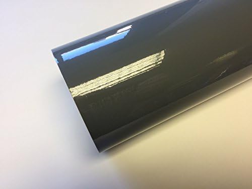 Quality Extra High Gloss Grey / Dark Silver Finish Vinyl Wrap Air Bubble Free Various Sizes (30CM X 1.52CM)
