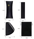 URAQT Coussin Ceinture Securite Enfant, Oreiller Amovible+Voiture Ceinture de Sécurité+ Coussinets d'Epaule, ceinture de securite enfant de Voiture pour les Enfants Protéger Cou/Epaules, Noir