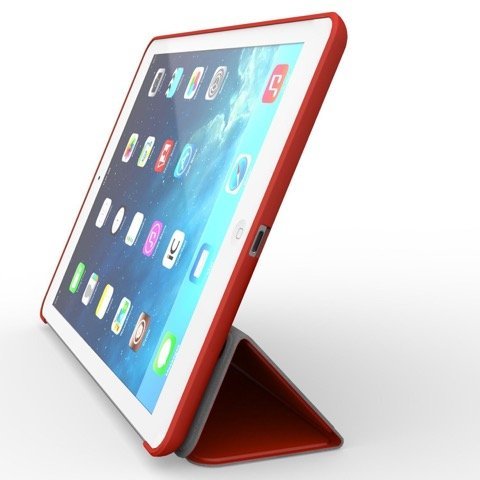 Khomo iPad Mini 4 Hülle Case Rot Rotes Gehäuse mit doppelten Schutz ultra dünn und leicht, Smart Cover – Dual Red - 5