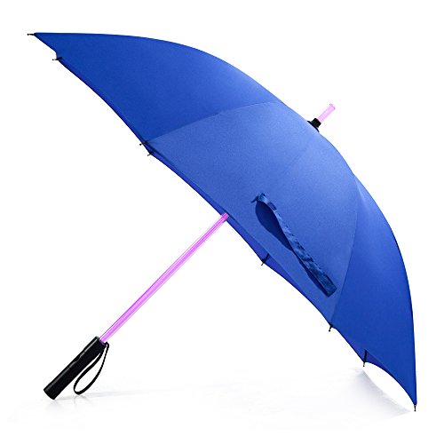 BESTKEE LED Lightsaber Umbrella, Laser Sword Light up Golf Umbrella with 7 Color Changing Shaft/Built in Torch at Bottom