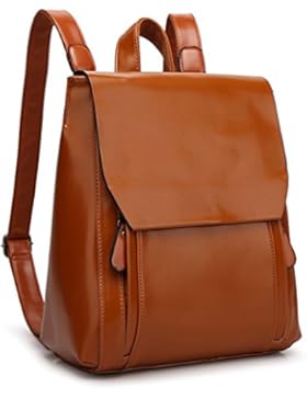 Auspicious beginning Vintage Top Griff mit verstellbaren Schulterriemen Studenten Freizeit Leder Rucksack