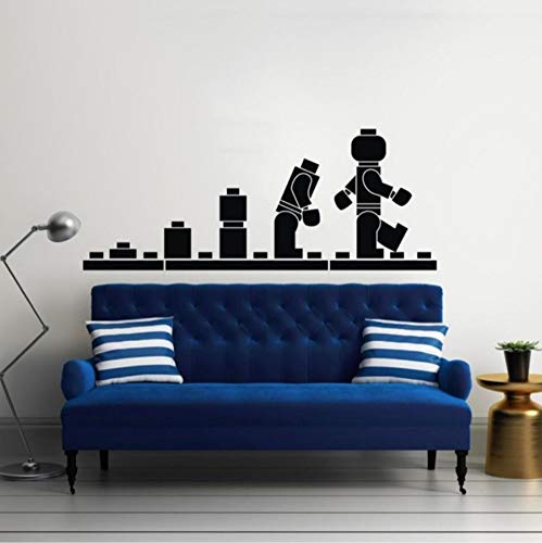 Preisvergleich Produktbild Kunst Design blöcke wohnkultur Vinyl wandtattoos abnehmbare cartoon roboter spielzeug billig zimmer stickerl 57 * 160 cm
