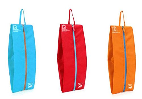 Set 2 wasserdichte Schuhhülle Taschen oder Reise Organizer-Tasche. Ideal für Reisen. Zufällige Farben. - 3