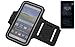 Produktbild K-S-Trade Für Nokia 6 Single SIM Neopren Jogging Armband Sportarmband Oberarmband schwarz für Nokia 6 Single SIM mit Reflektor Streifen. Fitness Lauf Armband