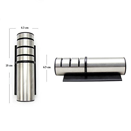 BS Living – Messerschleifer – 3 Stufen Design Messerschärfer – Profi Knife Sharpener – Ultra scharf - 7