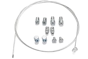 ERHUO Cavo della frizione, per la riparazione del pedale dell'acceleratore, per moto, cavo del gas di emergenza, cavo del gas del freno, set di riparazione con capezzolo, parti universali (1m)