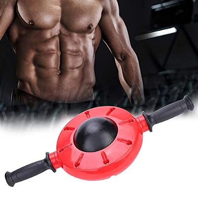 EBTOOLS Roue Abdominale 360 degrés Roue Abdominale Appareil pour Fitness et Musculation avec Poignée Antidérapante Roue pour Abdomen Roue Abdominale Portable pour Hommes et Femmes Noir et Rouge