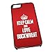 Produktbild Schwarz Schutzhülle für iPhone 5/5S 0875 rot Keep Calm und Love Buchweizen