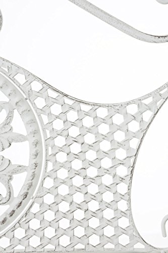 CLP Metall-Standregal ANIKA, Landhaus-Stil, 4 Böden, ca. 150 x 60 x 30 cm antik-weiß - 6