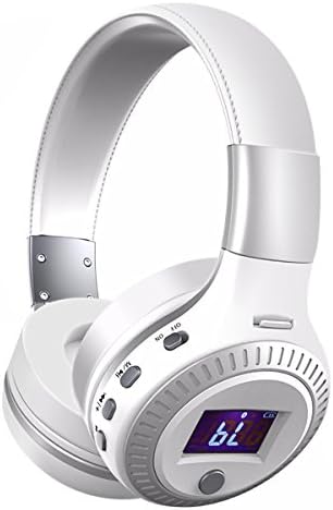 Over-ear Headphones , MENGGOOD Wireless Bluetooth Earphones with Mic HiFi Stereo Foldable Adjustable Headset Noise Cancelling for Laptop Computer Tablet PC &amp; Other iPhone Android Smartphones [White]