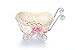 ASVP Shop® BABY PRAM SMALL HAMPER WICKER BASKET BABY SHOWER PARTY GIFTS (Baby Pink)