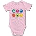 Baby Infant Boy Girl Emoji Faces Picture One-Piece Short Sleeve Romper / Bodysuit / Onesie Pink 24 Months