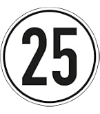 Aufkleber '12 Km/h' Geschwindigkeitsschild – Selbstklebend Gemäß StVZO §58, Größe 30 Cm (Made In Germany)