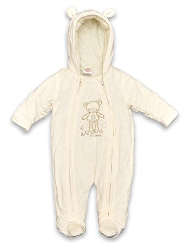 Baby Boys Cute as a Button Padded Snowsuit Pramsuit with Ears sizes from Newborn - 6 Months