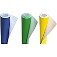 3 Ace Crafts Pack of 3 Display Poster Paper Roll 10m - Paper Perfect Ideal for Gift Wrapping, Art and Craft, Packing, Party Decoration - 76cm Width Approx - Blue, Green and Yellow