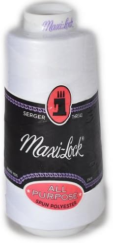 Maxi-Lock White Serger Thread, 3000 Yard Cone