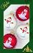 Produktbild ORIGINAL LAUSCHAER CHRISTBAUMSCHMUCK - 4er Set Kugeln in weiß/rot mit Schneemann, 7 cm, mit goldenem Krönchen + 50 Schnellaufhänger in gold GRATIS zu Ihrer Bestellung dazu !