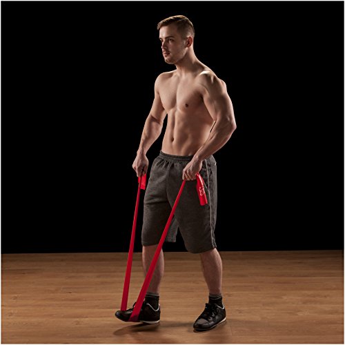 Fitnessbänder – Set mit 6 Fitnessbändern inkl. großem Übungsband – Das beste elastische Stretch-Band für Ihr Fitnesstraining Pull-Ups Pilates + Yoga – Widerstandsbänder/Fitnessbänder erhalten Sie Fit – Widerstandsrohr und Gummiband fürs Training- Elastische Bänder/Thera-Bänder für Körper Beine Arme Schultern Männer + Frauen - 5