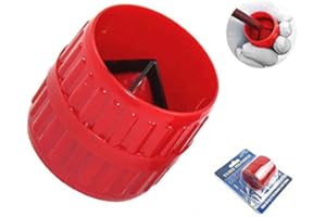 Yicare Rohrentgrater Innen und Au ßen Universal Rohrreibahle Rohrschneider, für 5mm-38mm Kunststoffkörper,RCT-208 Rot