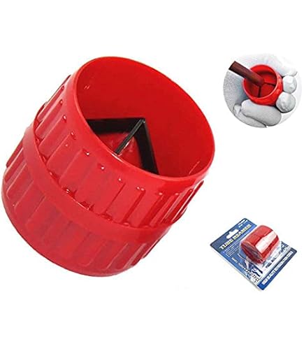 Rohrentgrater 4-38 Mm – Für Kupfer-, PVC- & Kunststoffrohre, Intern & Extern, Rot