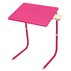 MULTI - TABLE Multi Function Detachable and Foldable Table Mate with Cup Holder - Pink