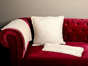 95 Threads Cotton Woven Cushion Cover/Slub Pillow Covers for Home Decor Set of 1(Cream, 18X18 Inch)