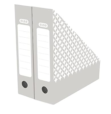 Elba Lot de 4 Portes revues A4 Gris