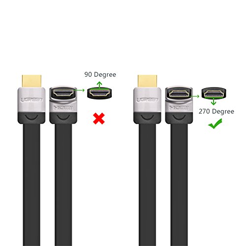 Ugreen High Speed 3m 270 Grad Winkelstecker HDMI Kabel mit Ethernet für Ultra HD 4K 3D, Kompatibel mit Blue-ray Playern, 3D Television,HDTV, Roku, Xbox360, PS3, Apple TV usw - 7