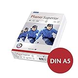 500 hojas Papyrus PlanoSuperior, A5 A5 (148×210 mm) Blanco - Papel (A5, A5 (148x210 mm), Universal, Blanco, 80 g/m², 500 hojas)