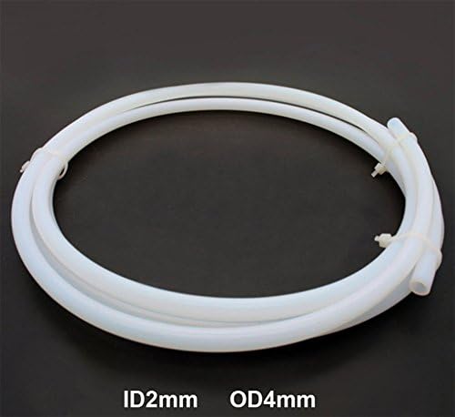 YoGou PTFE Teflon Bowden Tube For 1.75 Filament 3D Printer RepRap Rostock Kossel 2.0mm ID/4.0mm OD 3.3ft milk white 2 PCS
