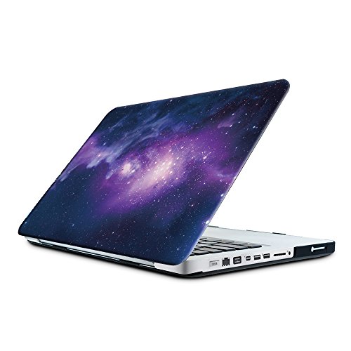 KONKY Macbook Pro 15 A1707 Hülle (2016 freigegeben), Schützende Soft-Touch HartschaleTasche Schutzhülle Snap Case für Neueste 2016 Apple MacBook Pro 15 „Zoll mit Touch Bar und Touch-ID, Lila Sternenklare Nacht - 4