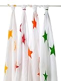 aden + anais 2032G Classic Swaddle Super Star, 4er pack