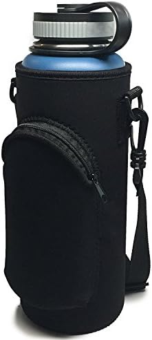Dreamerd 40oz Pocket Carrier,Neoprene Insulated Water Bottle Cooler Pouch Sleeves Tote Bag with Carrying Handle and Adjustable Shoulder Strap for Hiking Cycling Running (40oz)