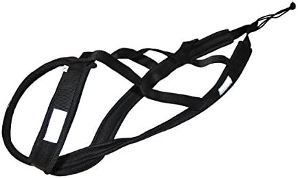 Weight Pulling Dog Harness, X-Back for Bike, Scooter, Canicross, Sleigh, Skijoring in Black, X-Large