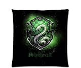 Daily Necessities Accessoires Quotidiens Hot Taie d'oreiller personnalisée Taie d'oreiller Harry Potter Serpentard Symbole Taie d'oreiller 45,7 x 45,7 cm Deux côtés