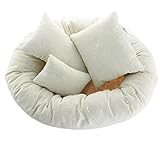 Ouneed Cute 4 PC Newborn Photography Basket Filler Wheat Donut Posing Props Baby Pillow