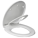 Fast Fix/Schnellbefestigung WOLTU WS2720-a Familien WC Sitz weiß, mit Kindersitz, Absenkautomatik, abnehmbar(Fast Fix), easyclean, Klodeckel überlappend,Toilettendeckel,hochwertiges Duroplast