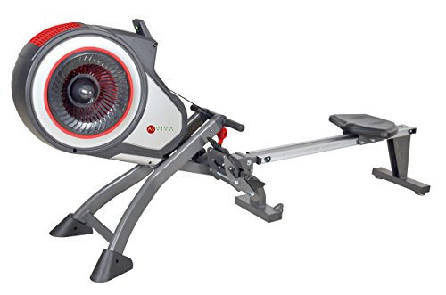 AsVIVA RA13 Rudergerät Turbine Rower mit Luftwiderstand durch Turbinentechnik, manueller Widerstand und inkl. Multifunktionscomputer mit Pulsmessung