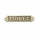Produktbild Massives Türschild- Messingschild- Kajütenschild- maritim- Schiff- TOILET- 15 cm