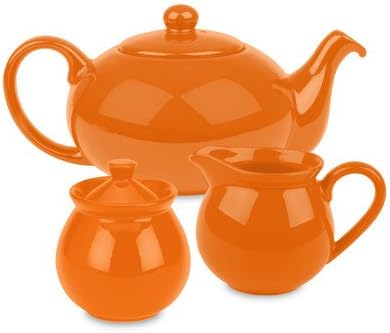 WAECHTERSBACH Fun Factory Orange 3 pc tea set - tea pot, creamer &amp; sugar