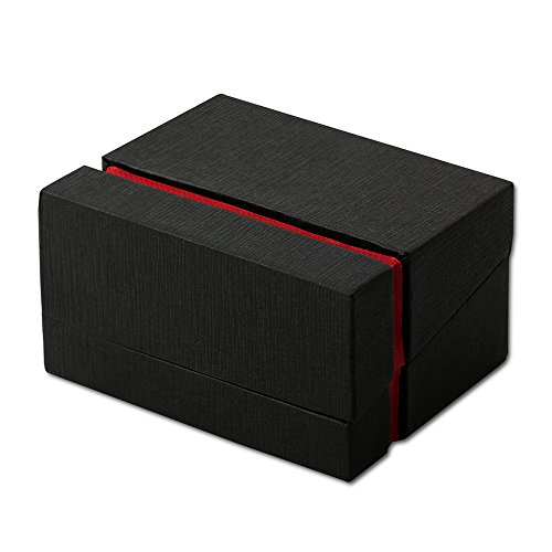 IMPPAC Trauringetui Etui Schmuck Schachtel schwarz Geschenk- Universal Verpackung Ringschachtel 78x52x40mm VE160 - 2
