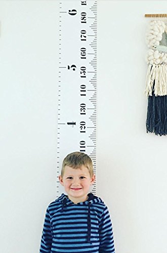 Comfysail Tragbare Roll-up Segeltuch und Holz Messlatte Höhe Diagramm um Kinder von der Geburt bis zum Erwachsenenalter,200*20cm - 4