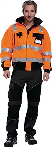 Preisvergleich Produktbild Warnschutz Pilotenjacke Gr.M orange / schwarz, 100% PES