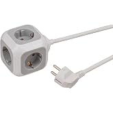 Brennenstuhl ALEA-Power priz blok/priz k&uuml;p&uuml;, 4'l&uuml; (1,4 m kablo ve y&uuml;ksek temas koruması)