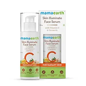 Mamaearth Skin Illuminate Vitamin C Face Serum For Glowing and Radiant Skin with High Potency Vitamin C & Turmeric; For Men and Women 30 g