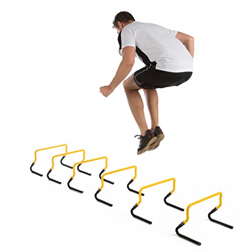 Ultrasport Koordinationshürden, 6er Set, höhenverstellbar, ca. 20 cm / 30 cm Höhe - 6