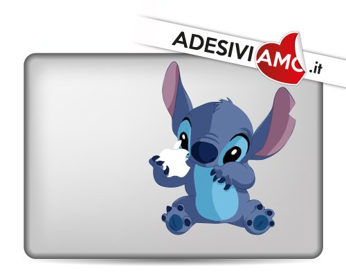 Aufkleber Stitch a colori für alle Modelle von Apple Mac Book
