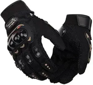 MEEO Racing Equipment Motorcycle Driving Gloves Riding Gloves (Black)