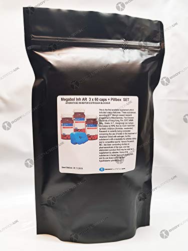 MEGABOL Inh-AR 3x 60 caps (jars) & Free Pillbox Estrogen Blocker