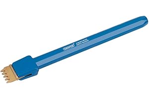 Draper Redline 200x25 mm Scutch Holding Chisel | Octogonal Shank Hand Tools | Impact Resistant Soft Grip | Comb Scutch | 71269